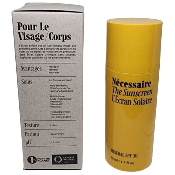 Necessaire The Sunscreen for Face and Body Mineral SPF 30 1.7oz 50mL13 - Picture 2 of 3
